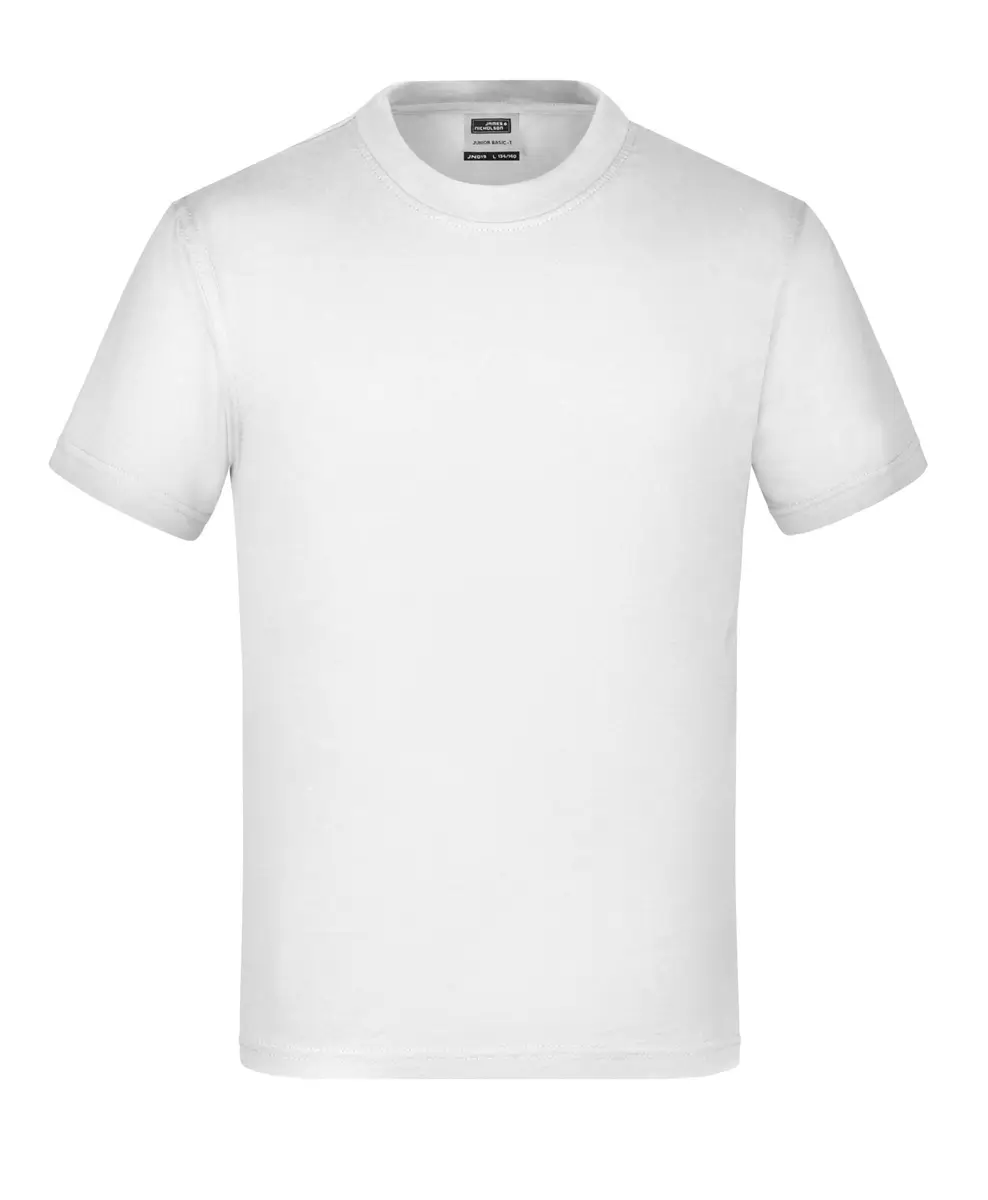 Kinder T-Shirt Junior Basic-T weiß ansicht vorne