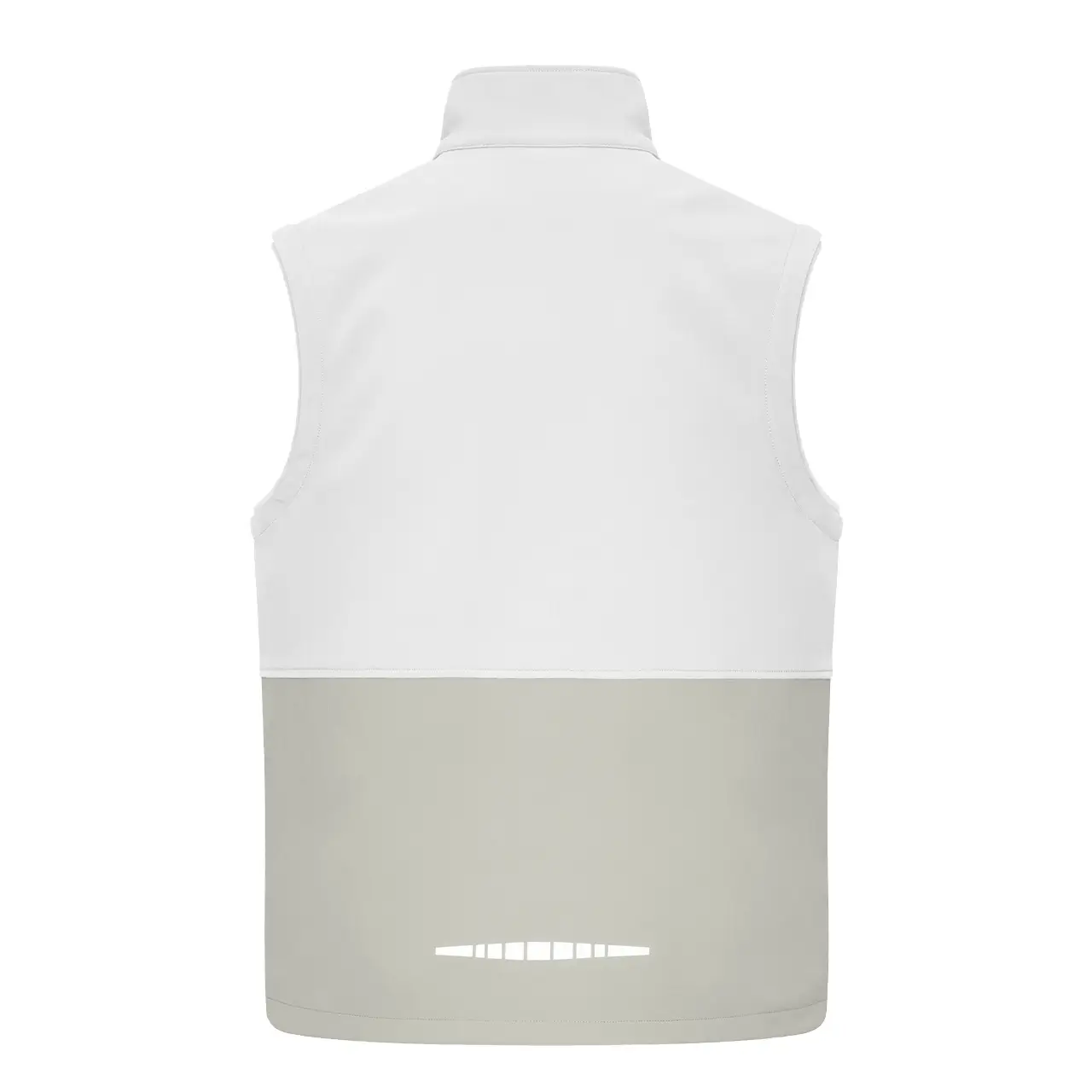 Daiber Workwear Softshellweste JN1888 in white/cement Rückansicht mit verlängertem Rückenteil
