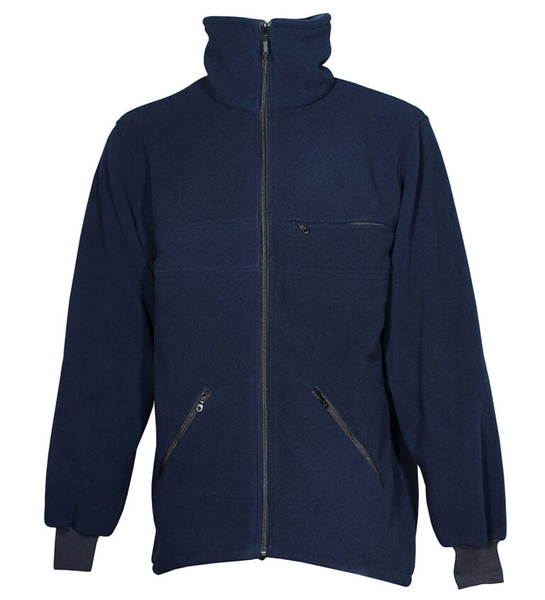 Microfleece Arbeitsjacke Alpin dunkelblau ansicht vorne
