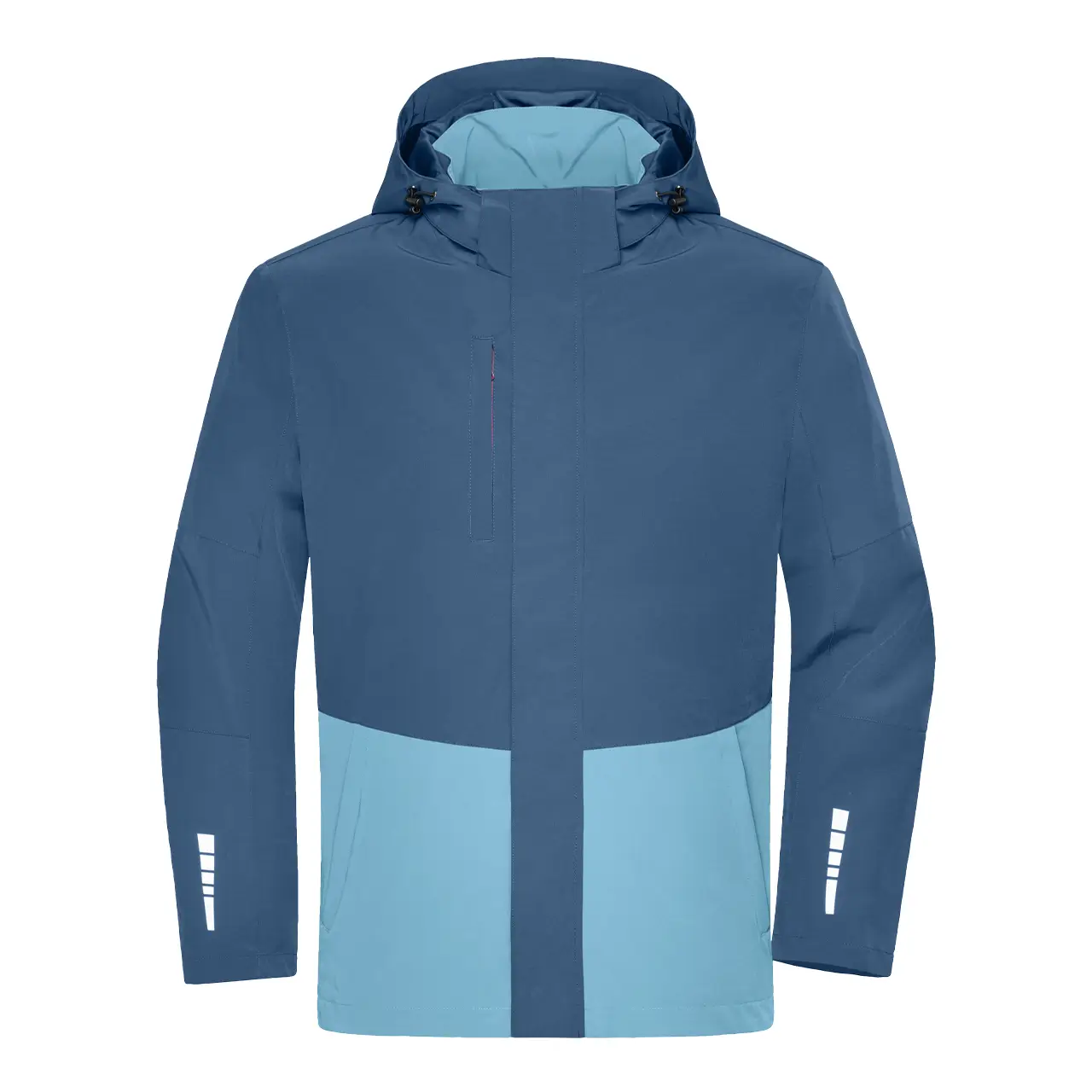 Daiber Workwear Hardshell Regenjacke JN1878 Unisex in  deep-blue/steel-blue Frontansicht