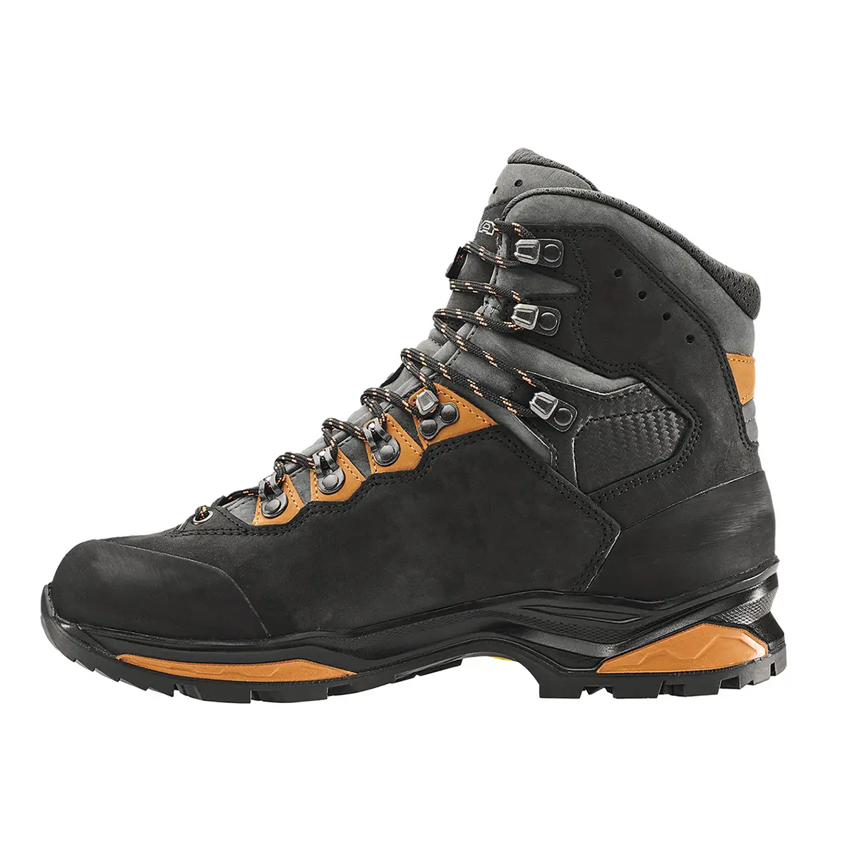 Trekkingschuhe Herren Lowa  Camino EVO GTX, Farbe schwarz-orange, wasserdicht durch Gore-Tex Futter,ansicht innenseite