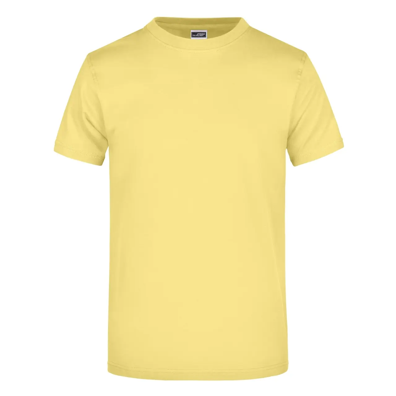 Daiber T-shirt JN002 mit rundhalsausschnitt  in der farbe hellgelb, frontansicht
