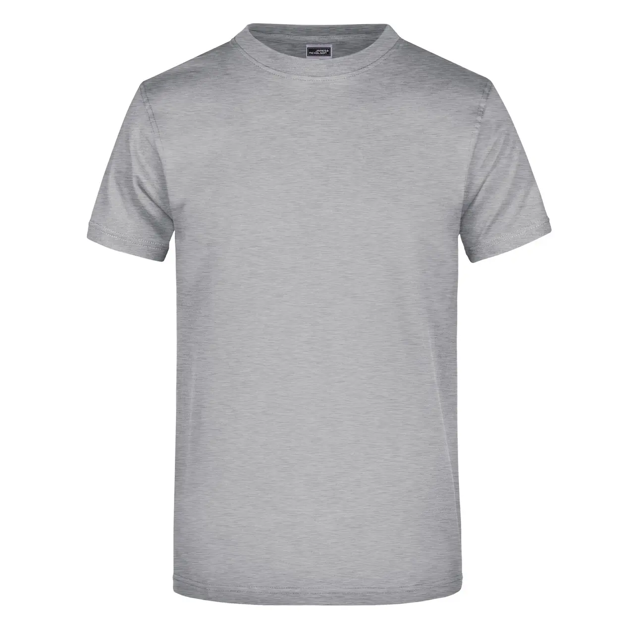 Daiber T-shirt JN002 mit rundhalsausschnitt  in der farbe grau meliert, frontansicht