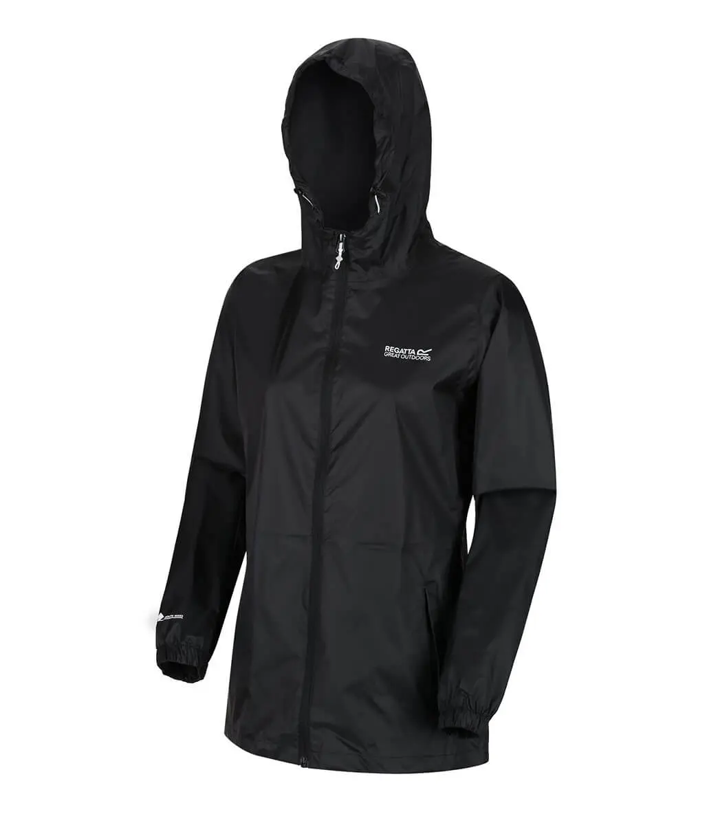 Regatta Damen Regenjacke Pack it schwarz