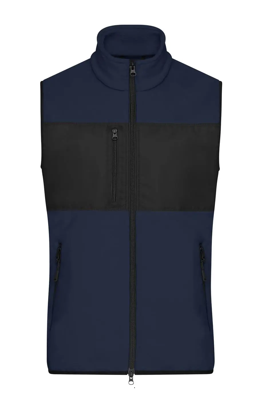 fleece weste herren navy-schwarz James & Nicholson jn1310