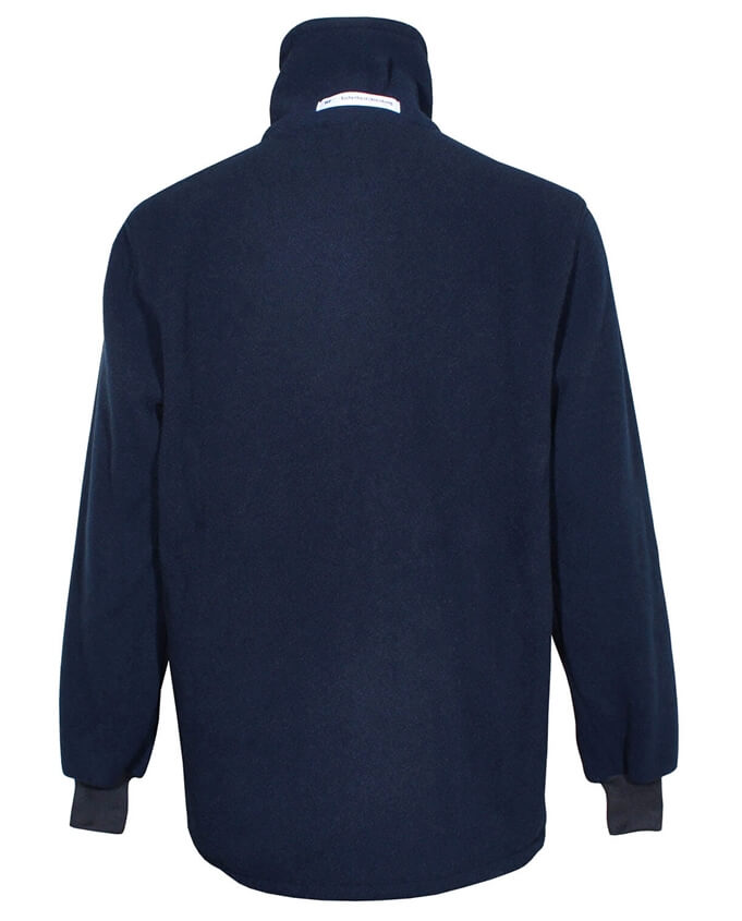 Microfleece Arbeitsjacke Alpin dunkelblau ansicht hinten