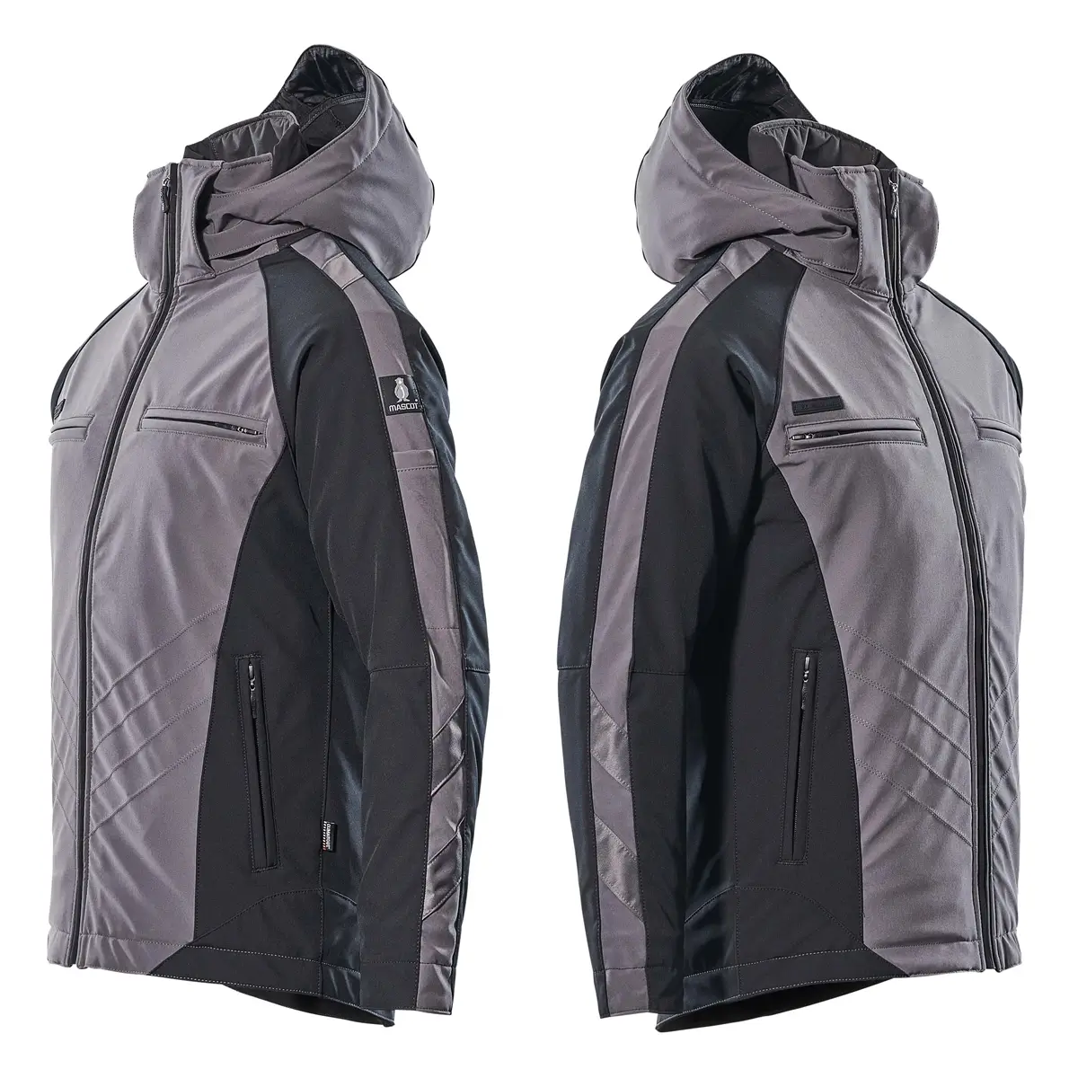 Winter Arbeitsjacke anthrazit-schwarz ansicht seite