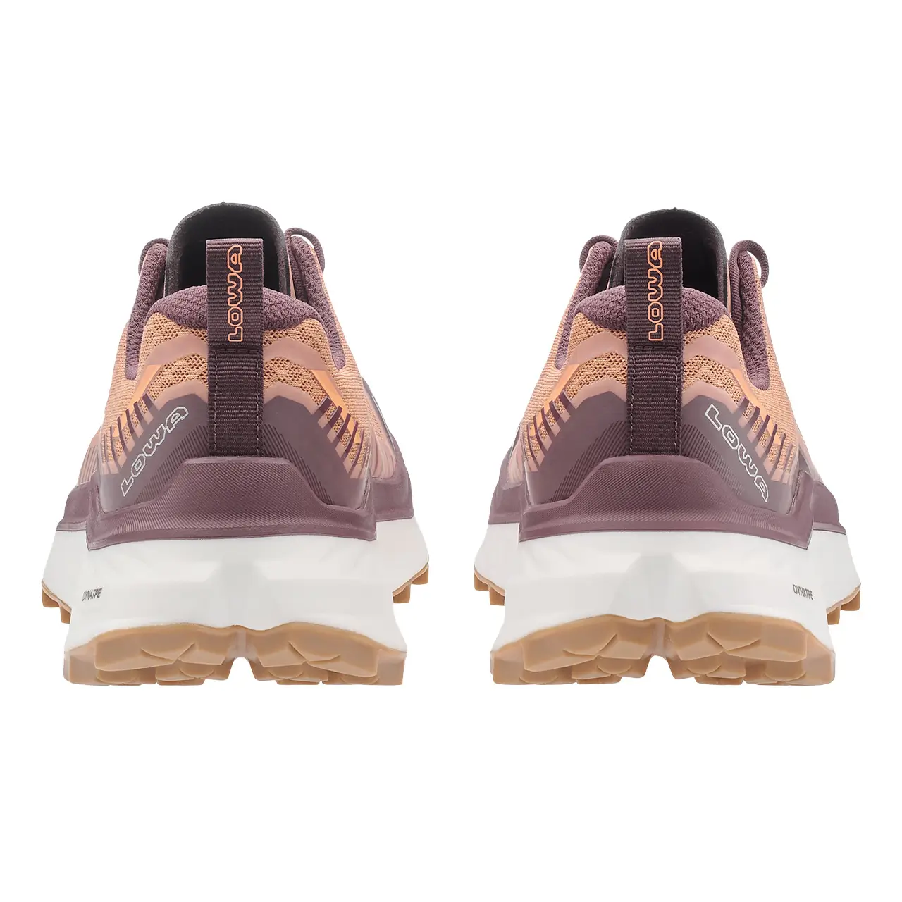 Damen Trailrunning-Schuh Lowa skyterra Ws bordeaux-ton, ansicht rückseite, mit griffige Vibram-Außensohle mit 4,5 mm Stollentiefe setzt neue Maßstäbe in Sachen Traktion und Kontrolle.