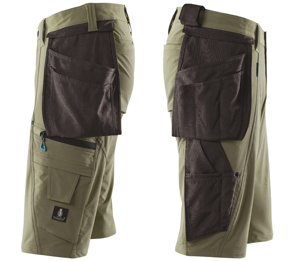 Arbeitsshorts Unisex gruen ansicht seite