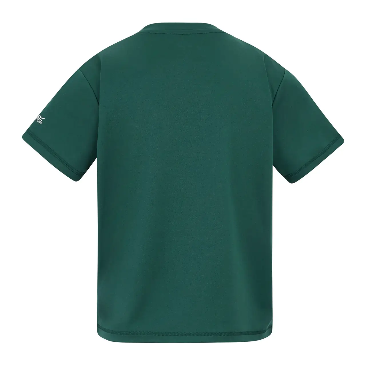 Mädchen T-Shirt Modell Aria dunkelgrün Rückansicht, meliertes Quick Dry Material, Grafikdruck