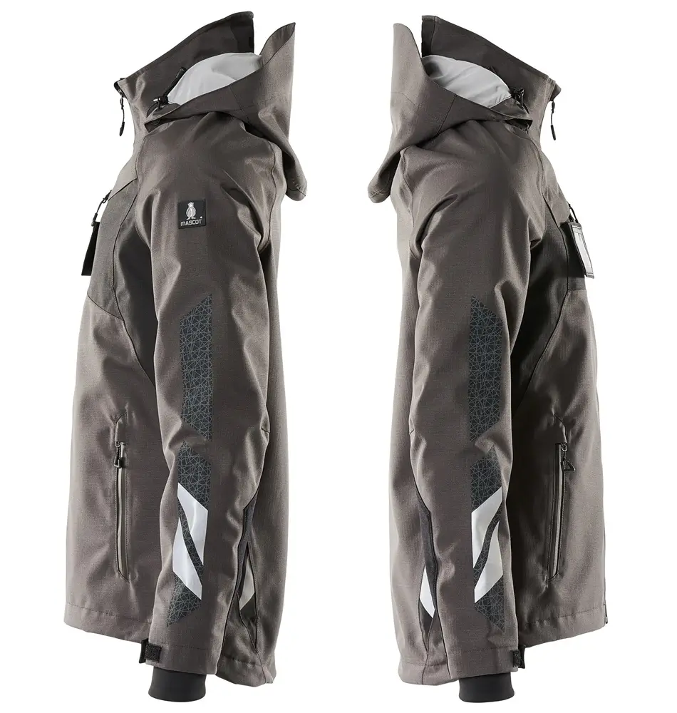 hardshell jacke anthrazit-schwarz