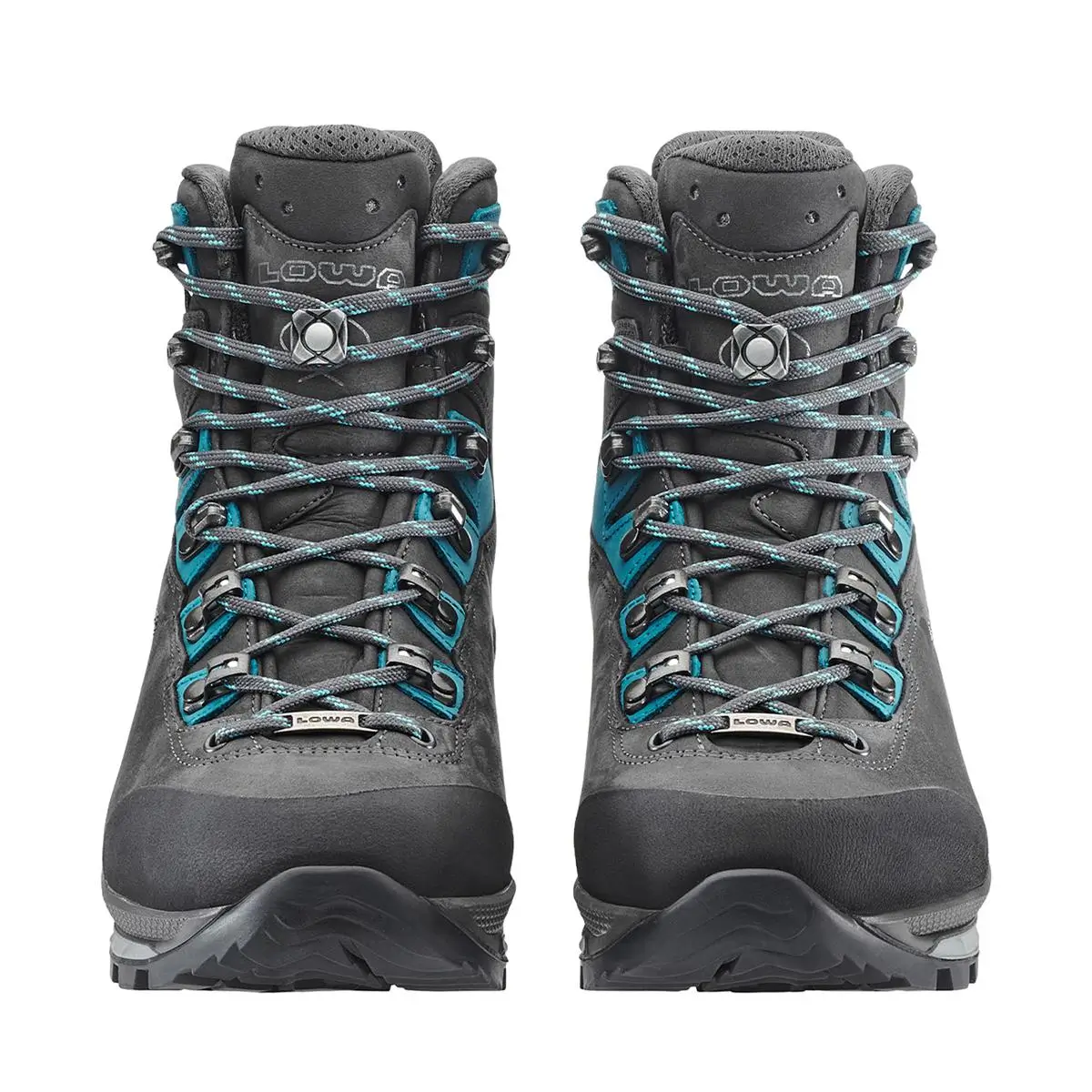 Lowa Mauria EVO GTX Ws Damen Wanderschuh, paarweise front Ansicht, Farbe anthrazit-türkis