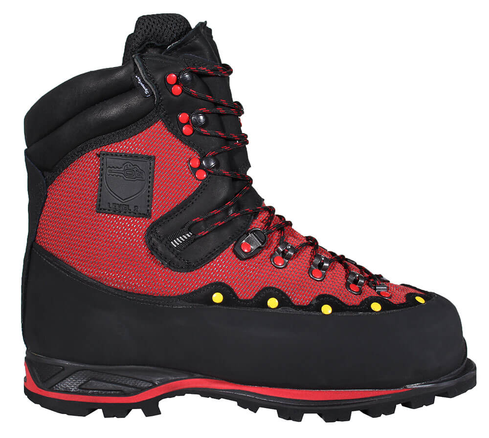 Schnittschutzschuhe Säntis schwarz-rot