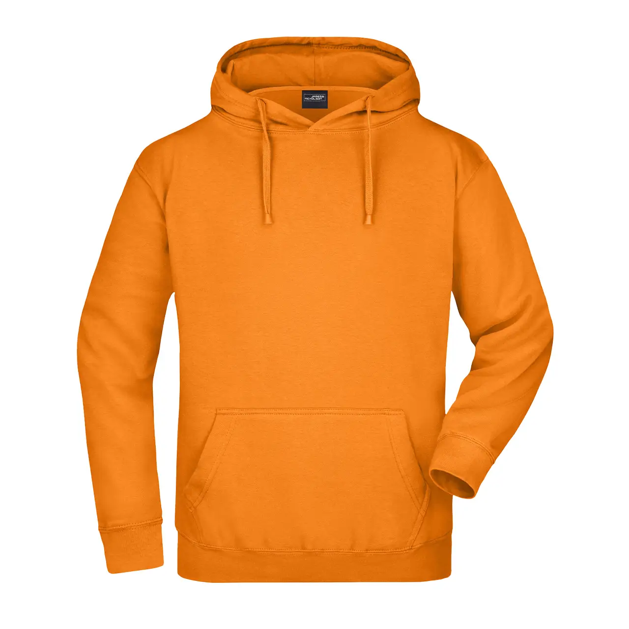 Herren Kapuzensweatshirt Daiber jn047 Farbe orange, vordere Ansicht, klassisches Design mit Kängurutasche und elastischen Bündchen