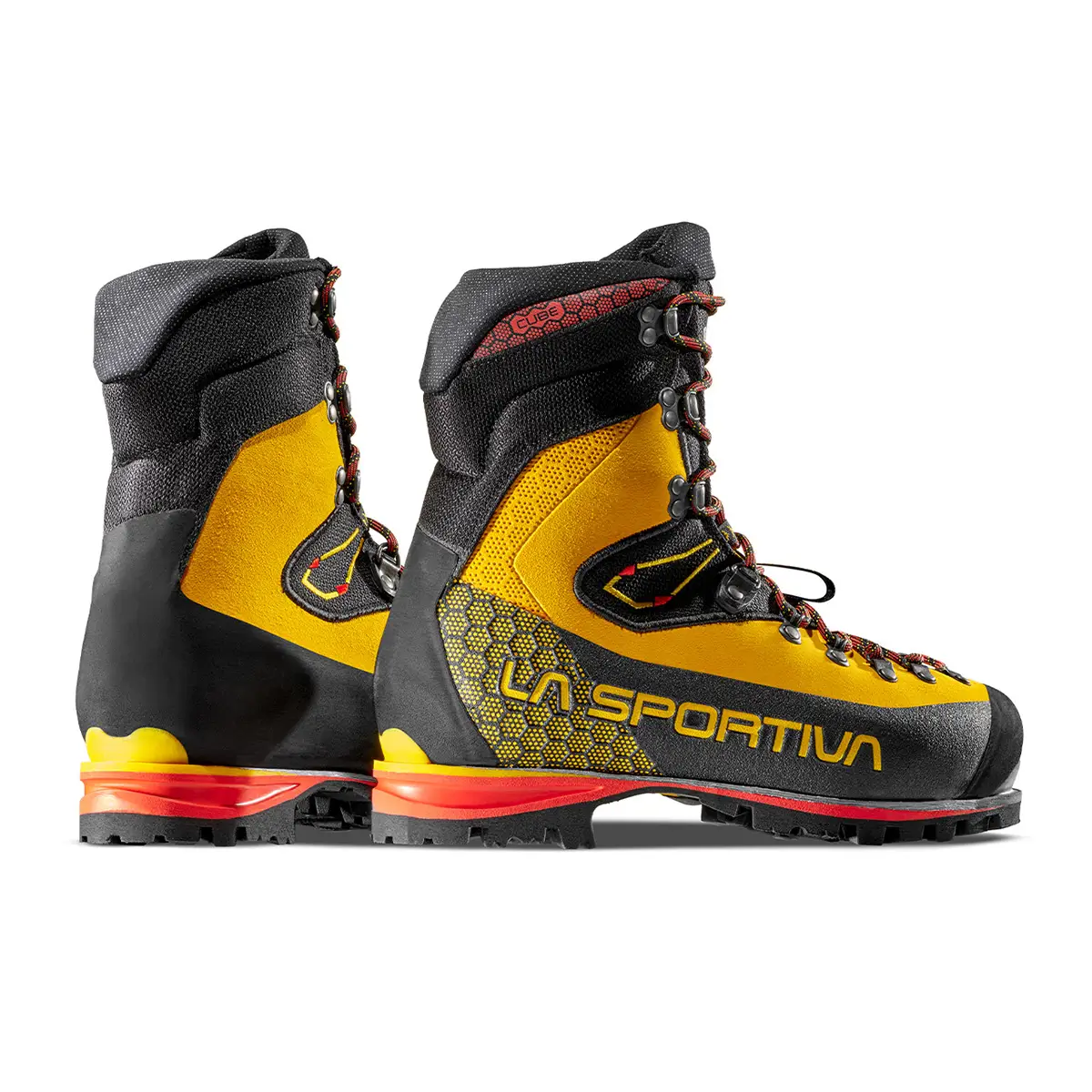 La Sportiva Nepal Cube GTX Bergschuhe für Herren in  gelb, schwarz,  Seitenansicht paarweise