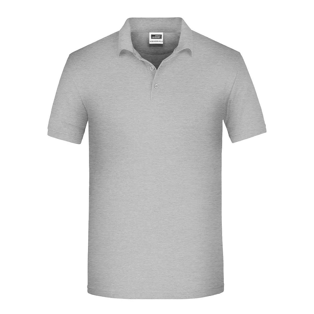 Kurzarm Poloshirt, Farbe hellgrau, strapazierfähig Daiber JN874 Herren, Vorderansicht hinter weissen Hintergrund