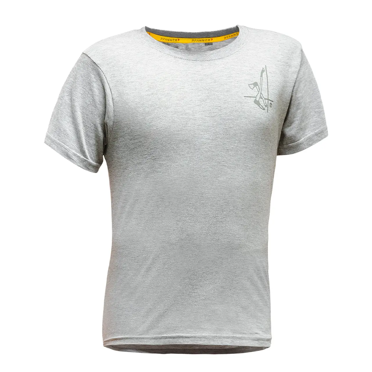 PFANNER Holzer Shirt Funktions-T-Shirt 3er-Set Frontansicht in hellgrau mit Holzer Logo auf Brust