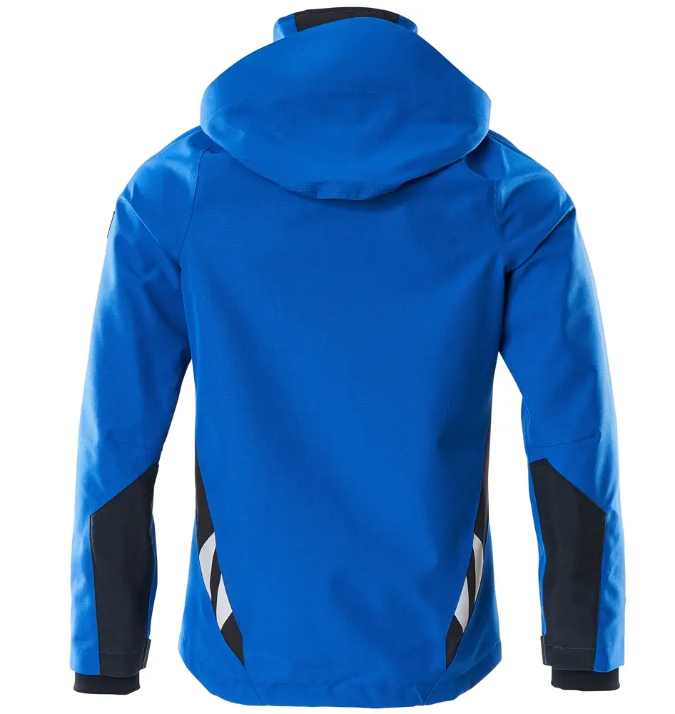 Rückansicht der Mascot Hardshell Jacke für Herren-farbe azurblau-schwarzblau – atmungsaktive, wetterfeste Arbeitsjacke mit Reflexeffekten-artikel-nummer-18301-231-91010