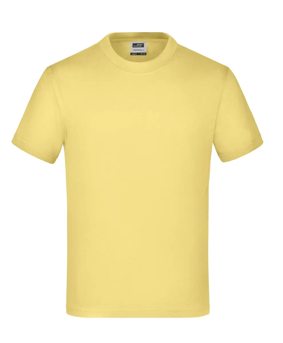 Kinder T-Shirt Junior Basic-T light-yellow ansicht vorne