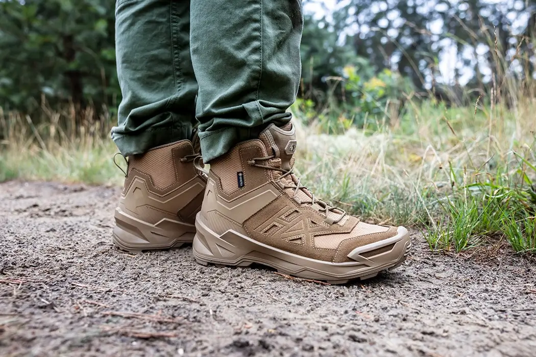 HAIX Black Eagle EVO Athletic V GTX mid/coyote – wasserdichter Einsatzschuh für Polizei und Security mit GORE-TEX