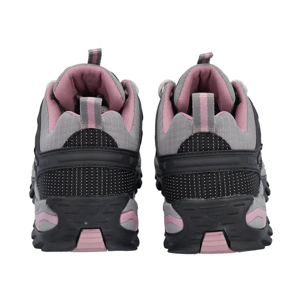 Wanderschuhe Damen CMP Rrigel low grau-schwarz-rosa ansicht hinten