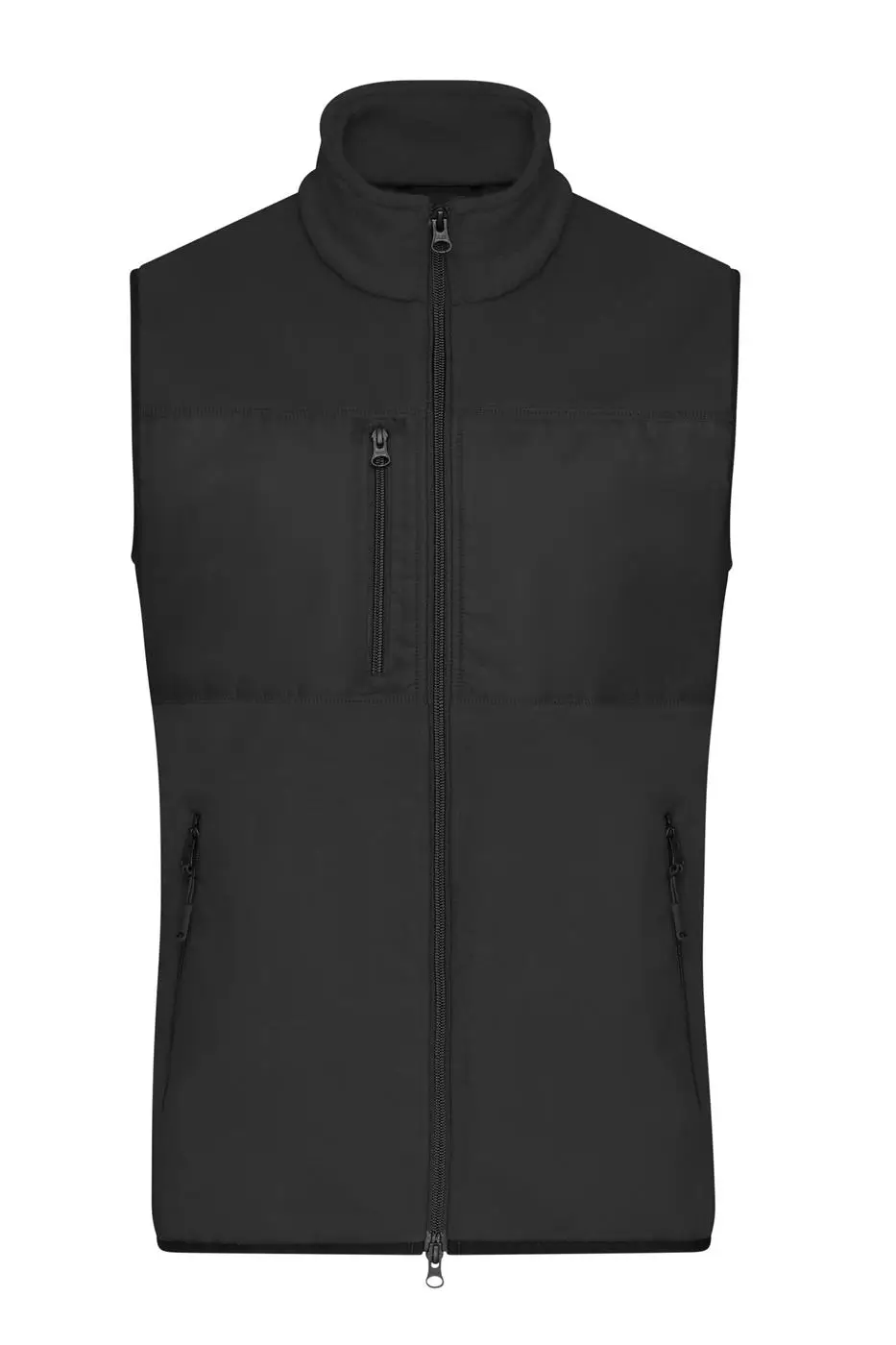 fleece weste herren schwarz James & Nicholson jn1310