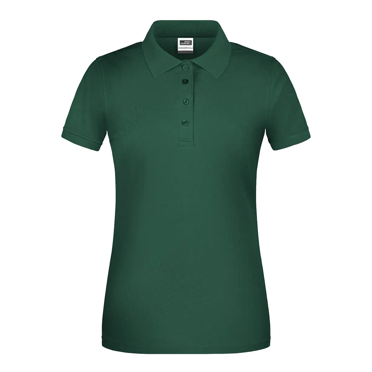Arbeits Poloshirt Damen,strapazierfähig Daiber JN873,Farbe dunkelgrün, Vorderansicht hinter weissen Hintergrund