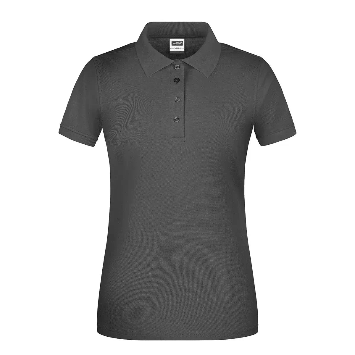 Arbeits Poloshirt Damen,strapazierfähig Daiber JN873,Farbe carbon, Vorderansicht hinter weissen Hintergrund