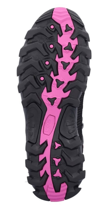 Wanderschue Schuhsohle schwarz-pink