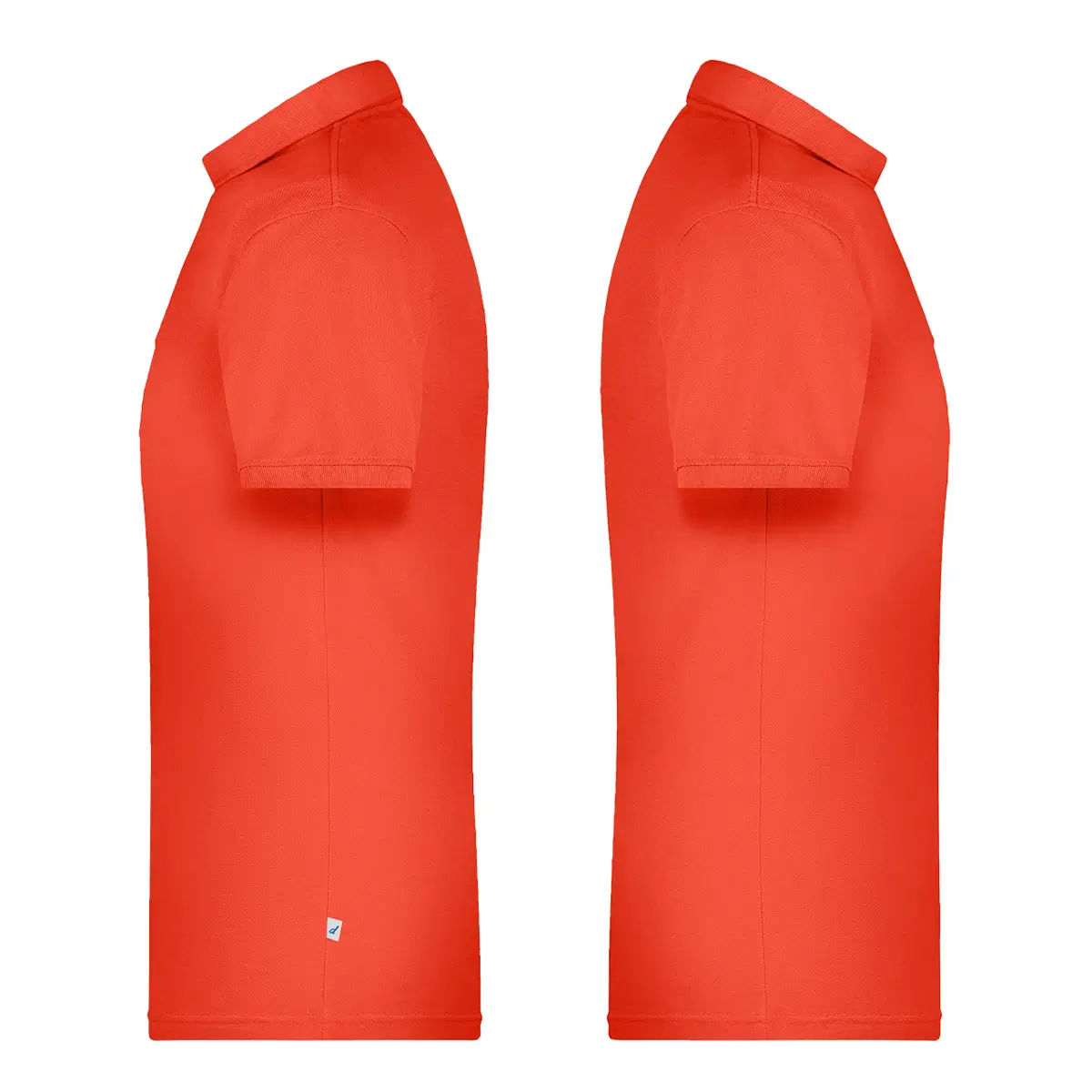 Arbeits Poloshirt Damen, Daiber JN874, Farbe spicy-orange, Seitenansicht links und rechts, mit weißen Hintergrund