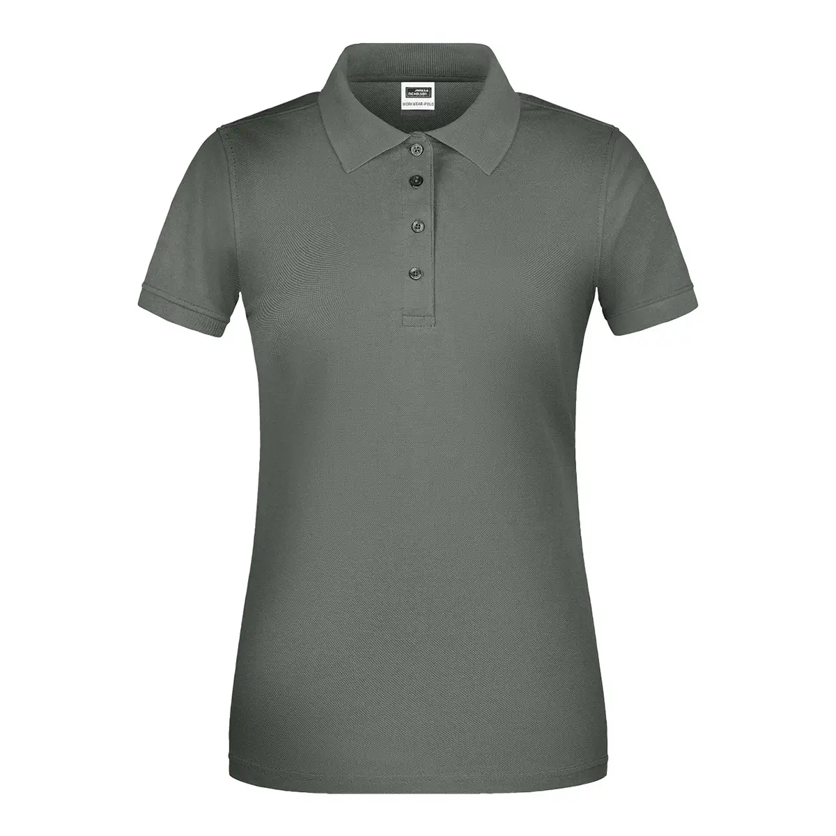 Arbeits Poloshirt Damen,strapazierfähig Daiber JN873,Farbe dunkelgrau, Vorderansicht hinter weissen Hintergrund
