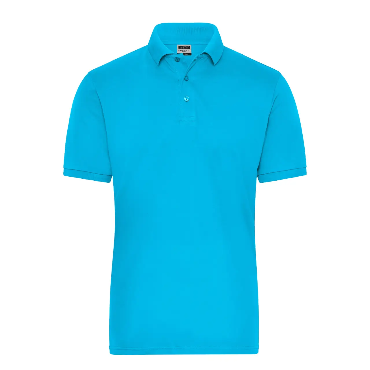 Herren Poloshirt, Farbe türkis, frontansicht