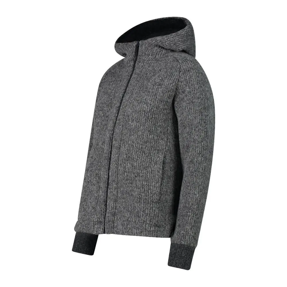 Damenjacke mit Kapuze ansicht seite Farbe grau