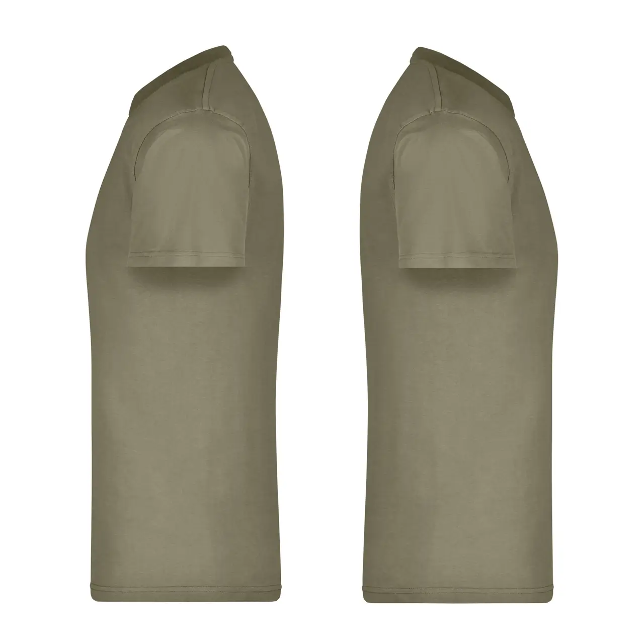 Daiber T-Shirt JN002 mit rundhalsausschnitt  in der farbe khaki, seitenansicht