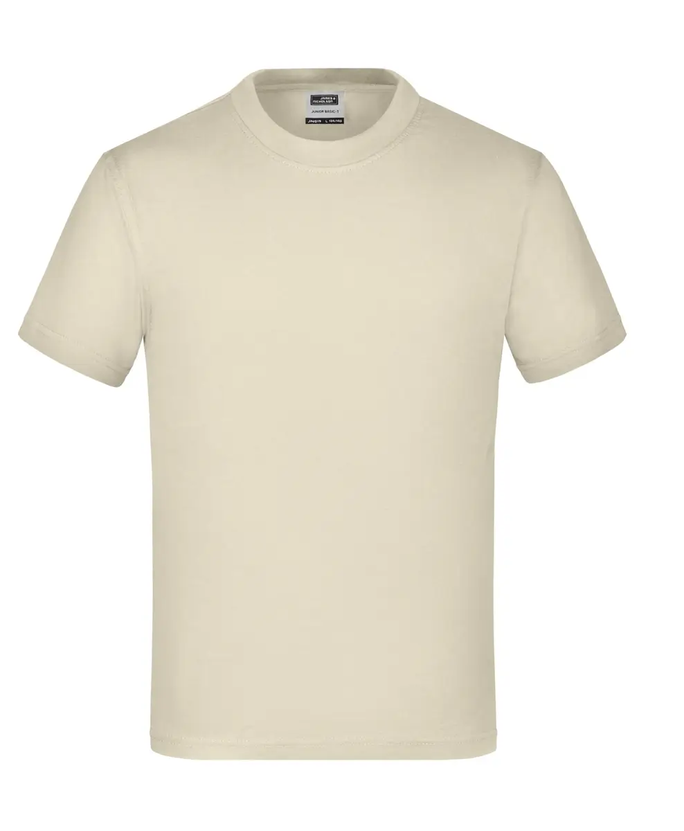 Kinder T-Shirt Junior Basic-T stone ansicht vorne