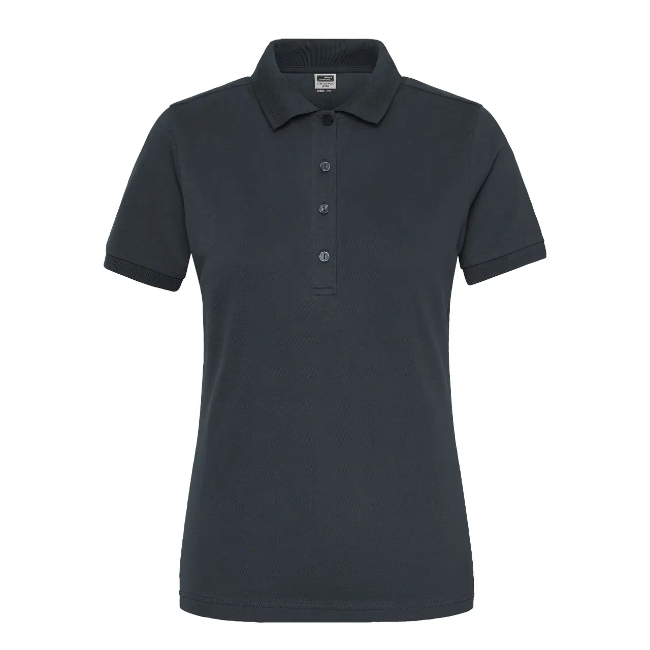 Damen Workwear Poloshirt Daiber JN1805 carbon, Vorderansicht, kurzarm, tailliert, Bio-Baumwolle