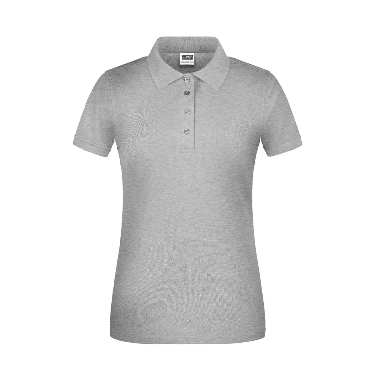 Arbeits Poloshirt Damen, strapazierfähig Daiber JN873, Farbe hellgrau, Vorderansicht hinter weissen Hintergrund