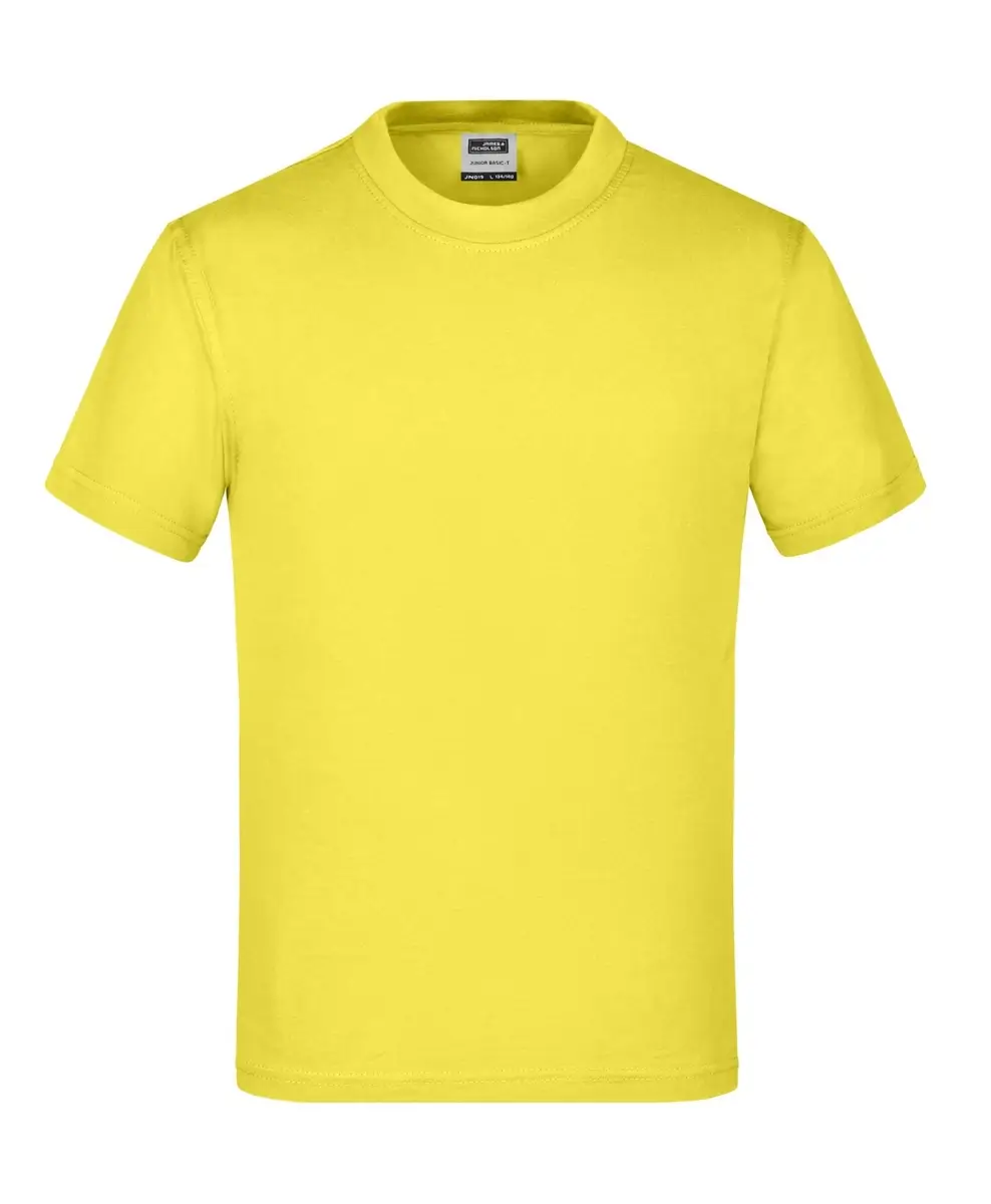 Kinder T-Shirt Junior Basic-T gelb vorne