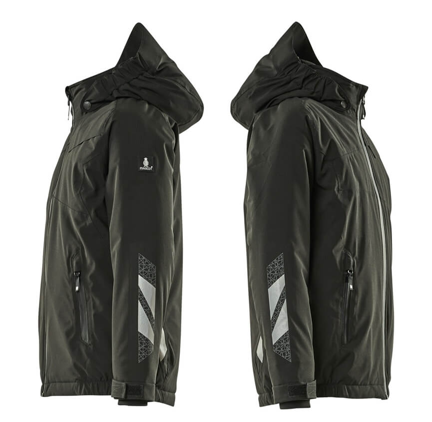 Kinder Winterjacke Accelerate schwarz Seitenansicht