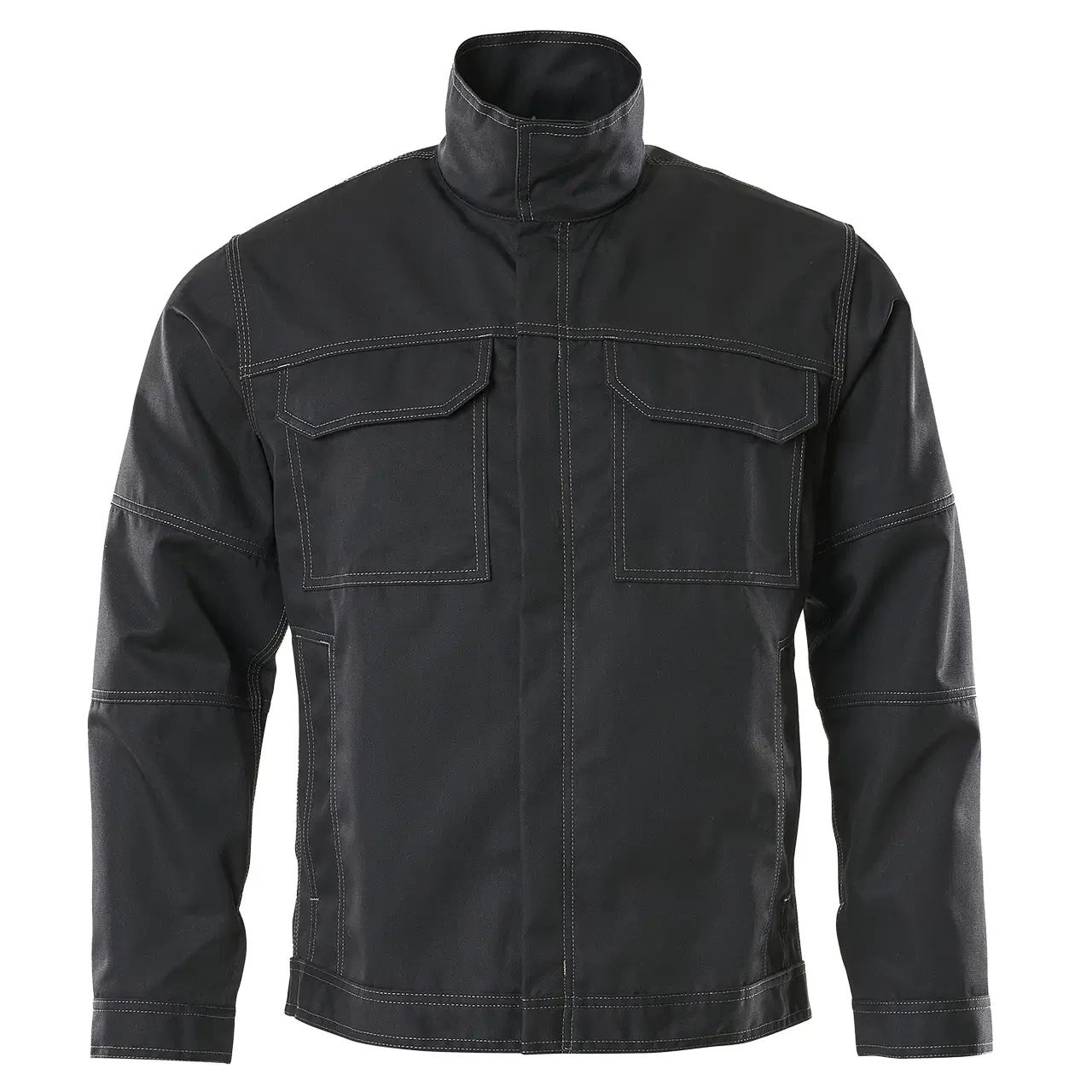Arbeitsjacke schwarz mit Stehkragen, frontansicht,  Artikel Mascot Rockford, 105059-422-09