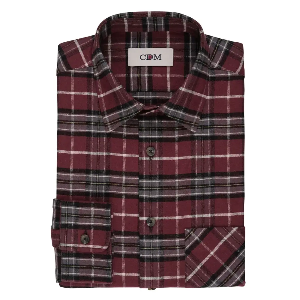 CDM Hemd langarm 90cm rot-schwarz
