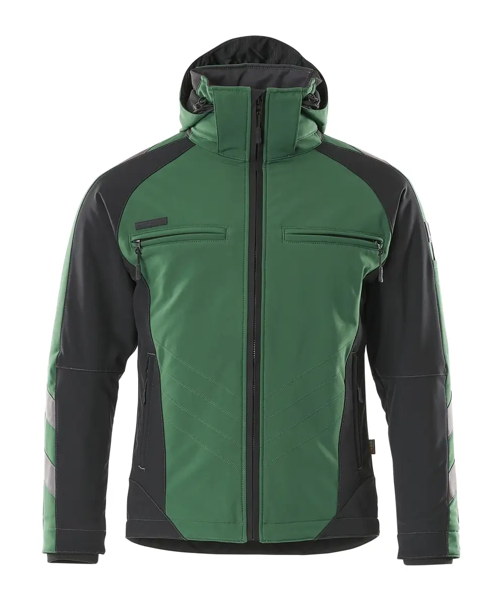 Winter Arbeitsjacke grün-schwarz ansicht vorne
