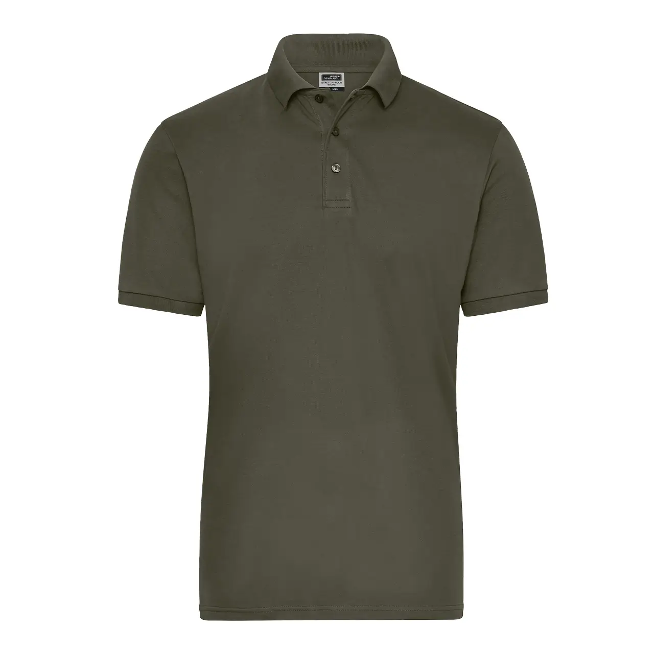 Herren Poloshirt, Farbe olive, frontansicht