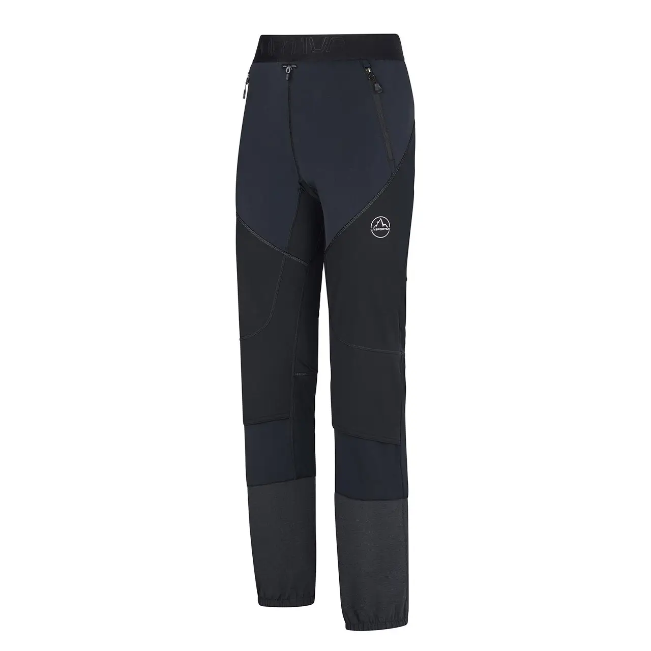 La Sportiva Kyril Pant W Damen Skitourenhose Black White Frontansicht mit Slim-Fit Passform