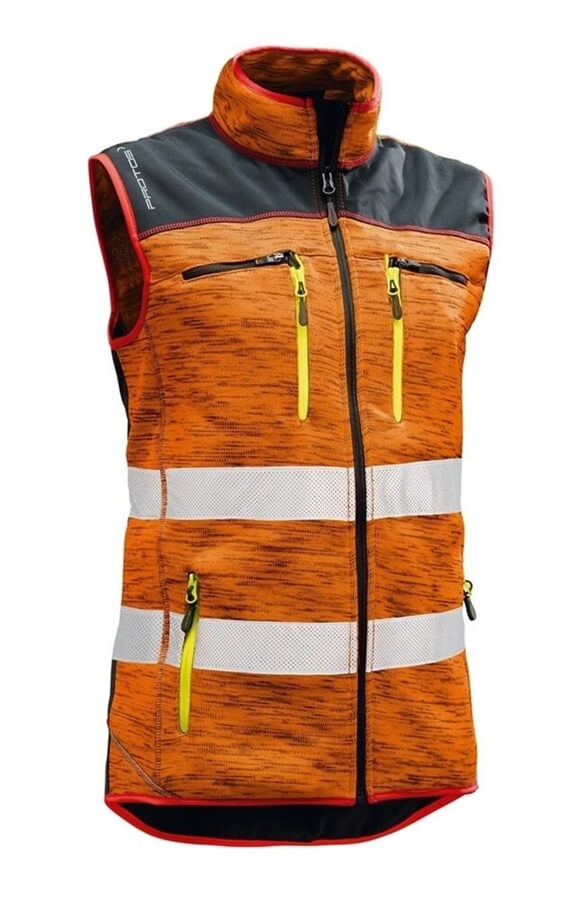 Strickweste Protos Inuit orange-melange-reflex