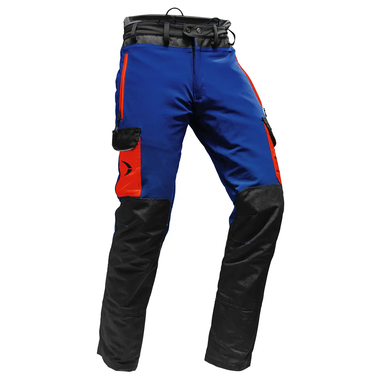 Pfanner Arborist 2.5 Schnittschutzhose Typ A Klasse 1 blau-leuchtrot Frontansicht