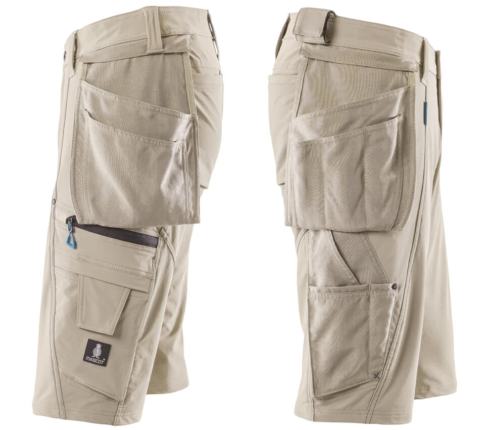 Arbeitsshorts Unisex khaki ansicht seite