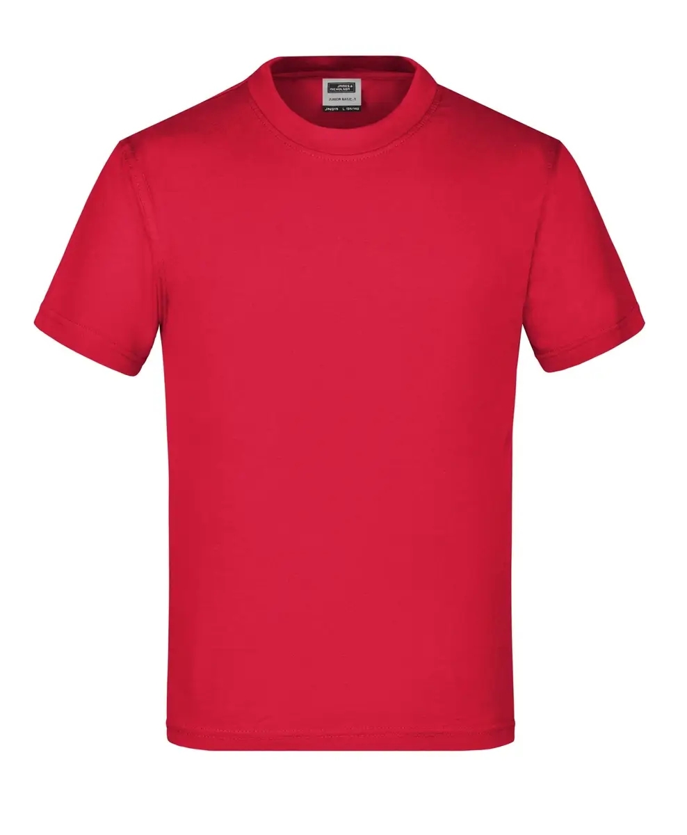 Kinder T-Shirt Junior Basic-T rot ansicht vorne