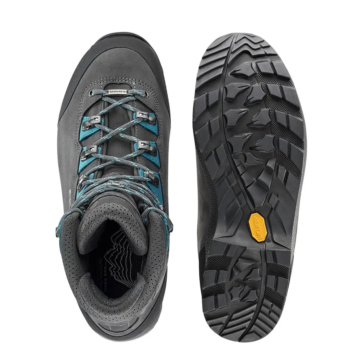 Damen Bergschuh Lowa Mauria EVO GTX Ws Ansicht von oben, und Ansicht Vibram Apptrail Laufsohle