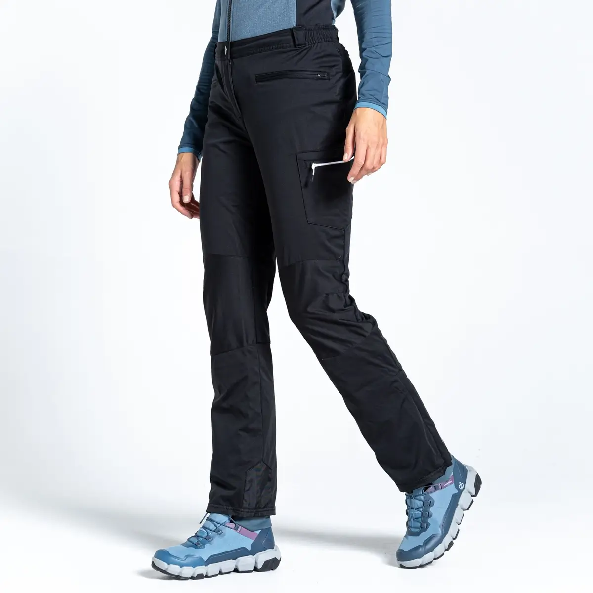 Dare2B Damen Softshellhose Appended schwarz Damen Softshellhose schwarz ansicht seite